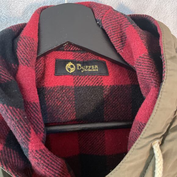 The Duffer of St George Men’s Jacket Size L Preppy Military Plaid Full Zip Coat - Picture 4 of 14